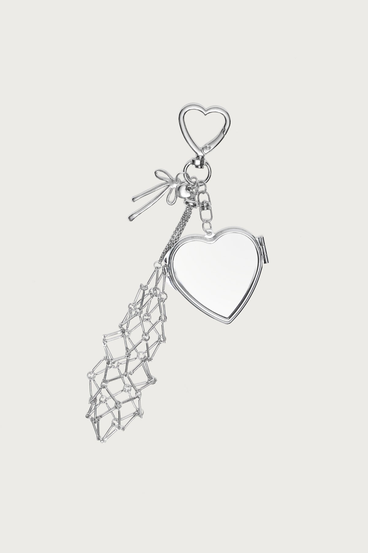 Heart & Bow Compact Keychain