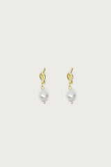 Knotted Pearl Charm Earrings