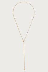 Pearl Beaded Cascading Chain Necklace
