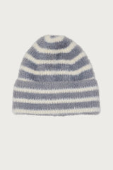 Striped Fuzzy Knit Beanie