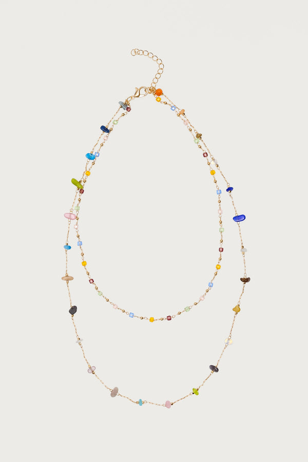 Layered Mixed Stone Necklace