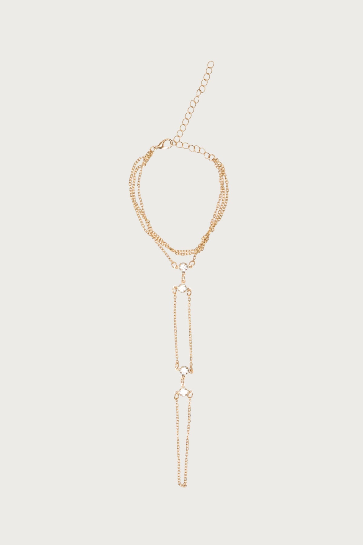 Rhinestone Layered Hand Chain