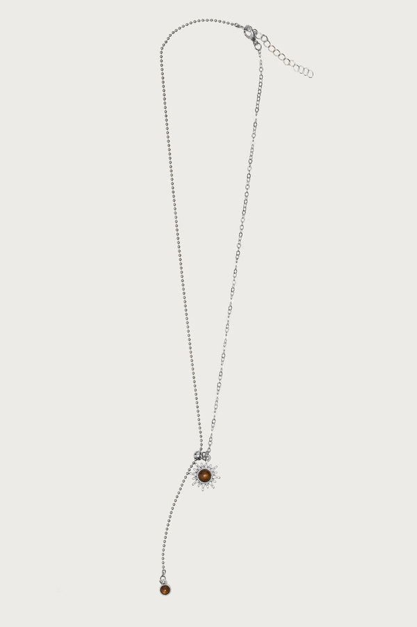Sun Gemstone Cascading Chain Necklace