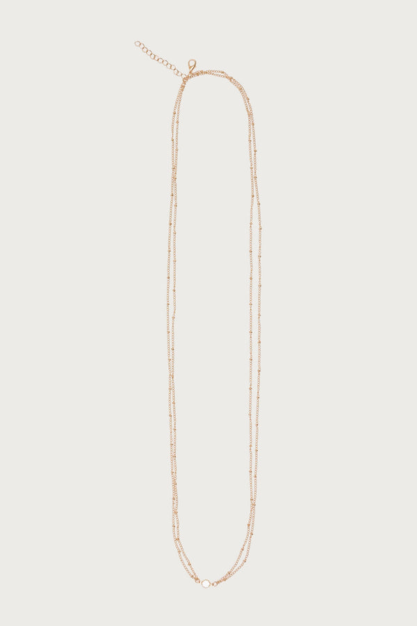Rhinestone Pendant Layered Belly Chain