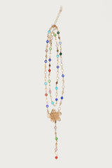 Flower Cascading Gemstone Necklace Set