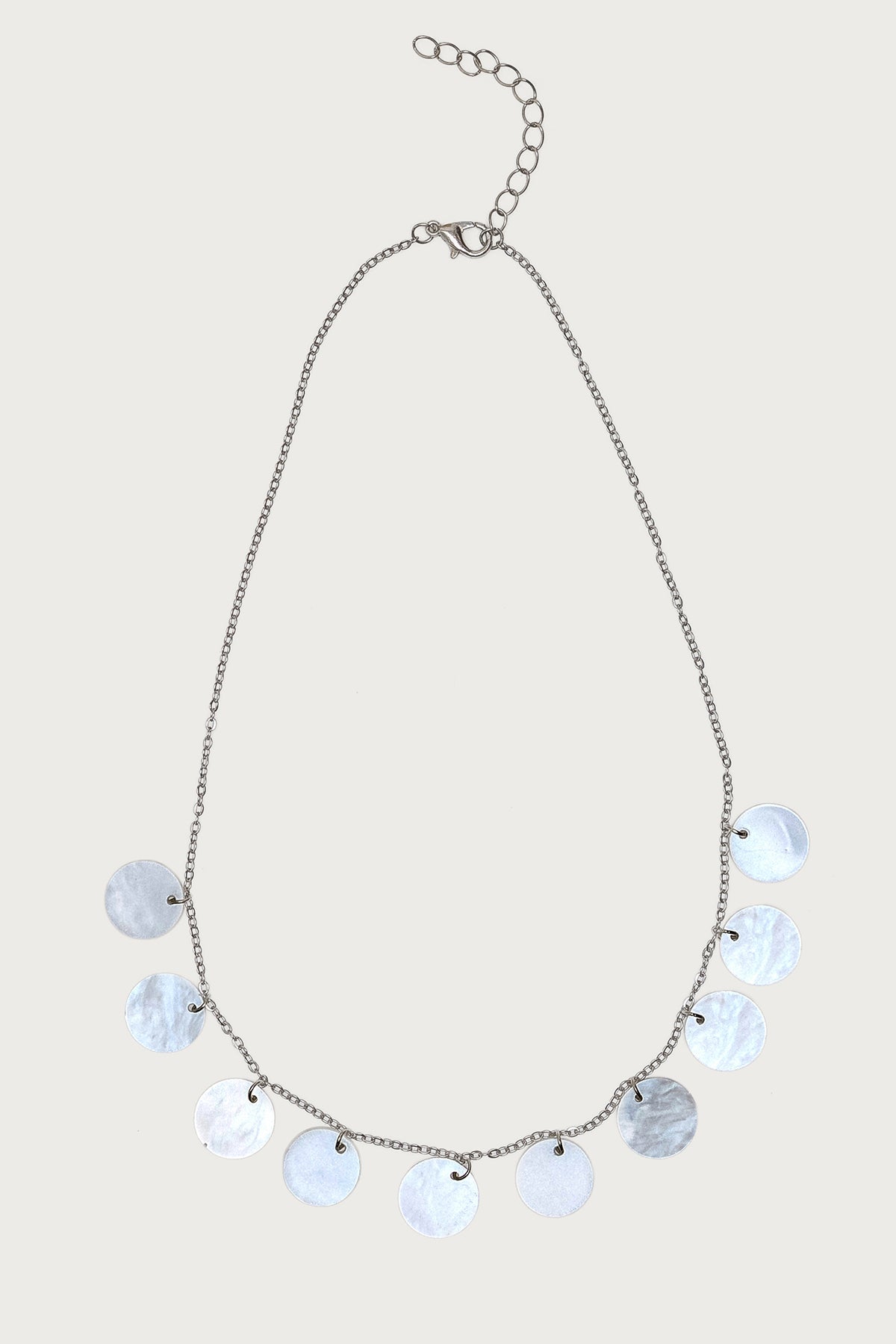 Iridescent Disc Necklace