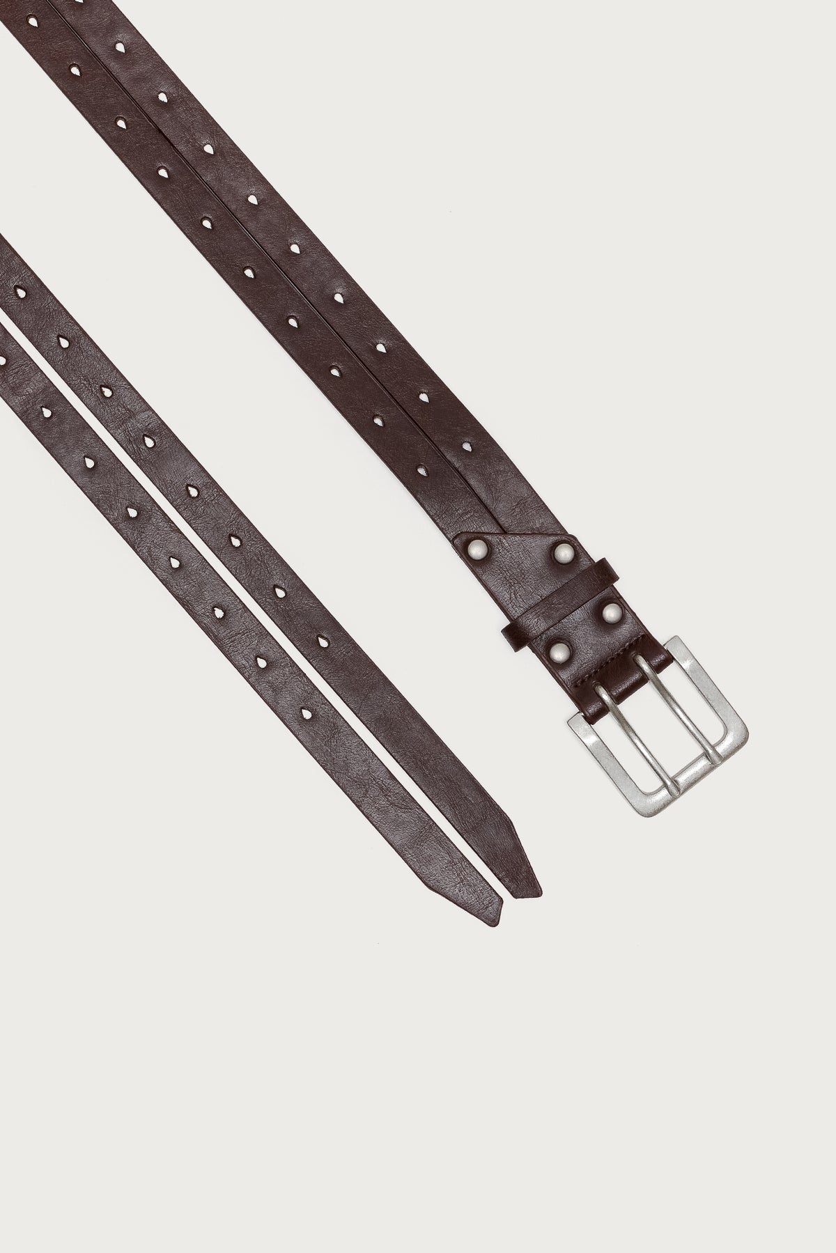 Double Look Faux Leather Belt