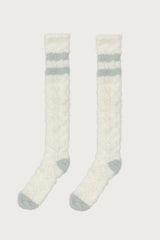 Stripey Fuzzy Scrunch Socks