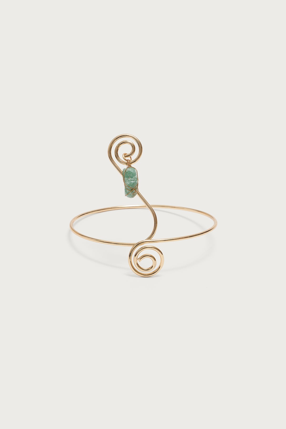 Swirly Gemstone Wrapped Arm Cuff