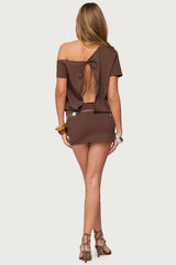 Dorie Off Shoulder Cut Out Mini Dress