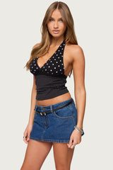 Ginny Mixed Polka Dot Halter Top