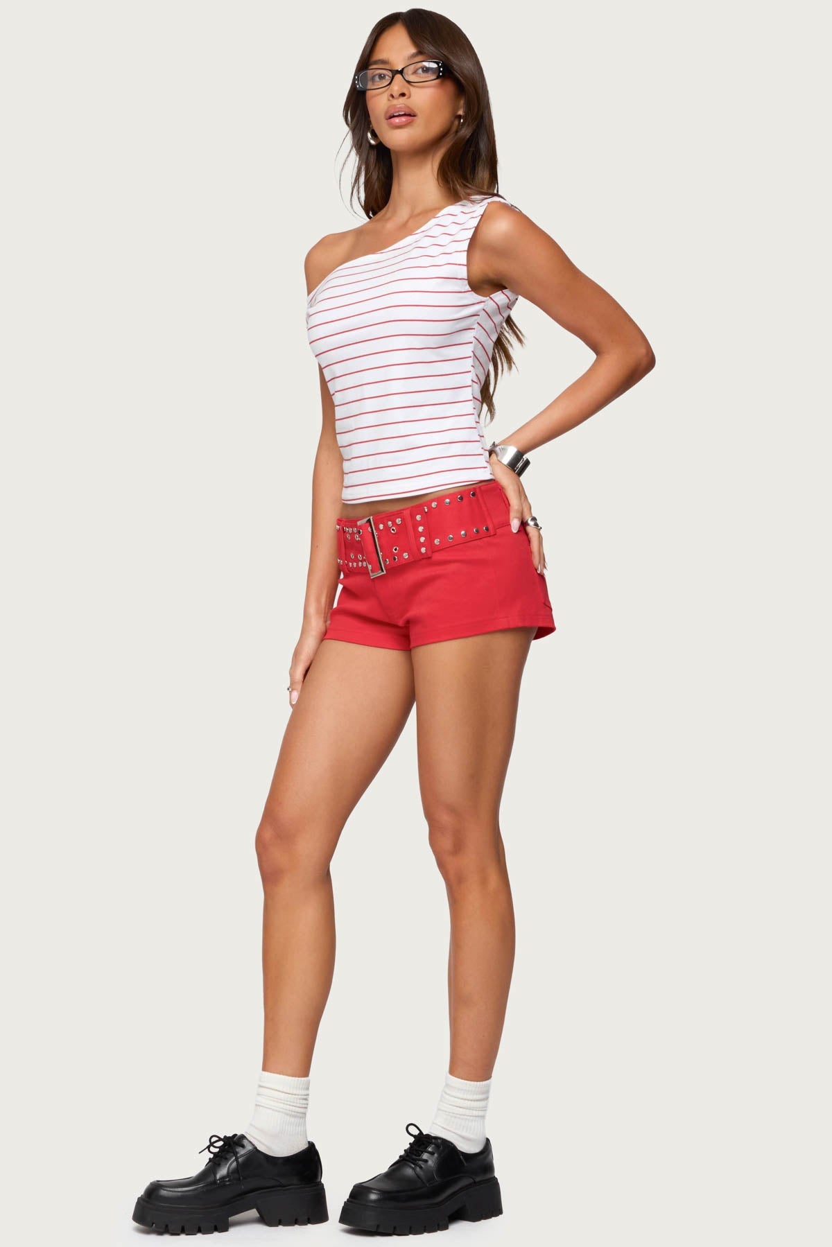 Keryn Striped Asymmetric Top