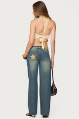 Alana Floral Handkerchief Halter Top