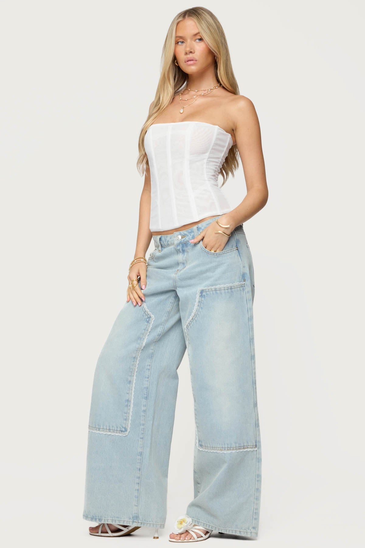 Teela Lacey Low Rise Baggy Carpenter Jeans