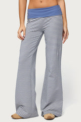 Meggy Striped Foldover Trousers