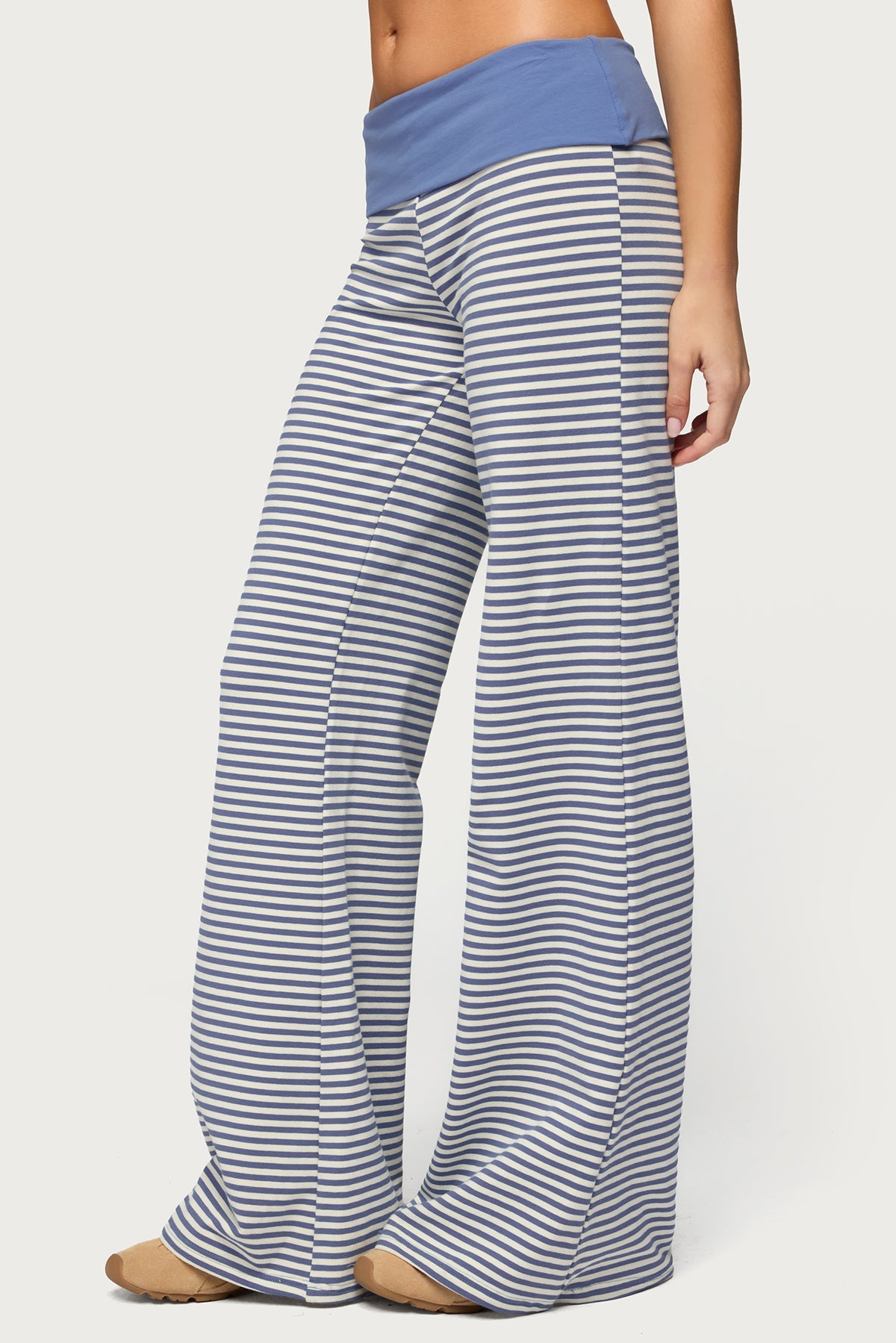 Meggy Striped Foldover Trousers