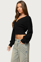 Lillia V Neck Wrap Sweater