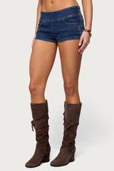 Zaida Stretchy Denim Micro Shorts