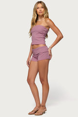 Monikah Striped Built In Bra Tube Top