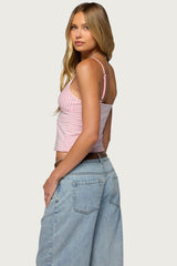 Emilea V Neck Striped Tank Top