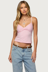 Emilea V Neck Striped Tank Top