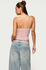 Nolyn Sheer Lace V Neck Bodysuit