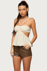 Rosalyn Cotton Braided Cutout Top