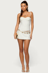 Alixa Pleated Detachable Straps Corset