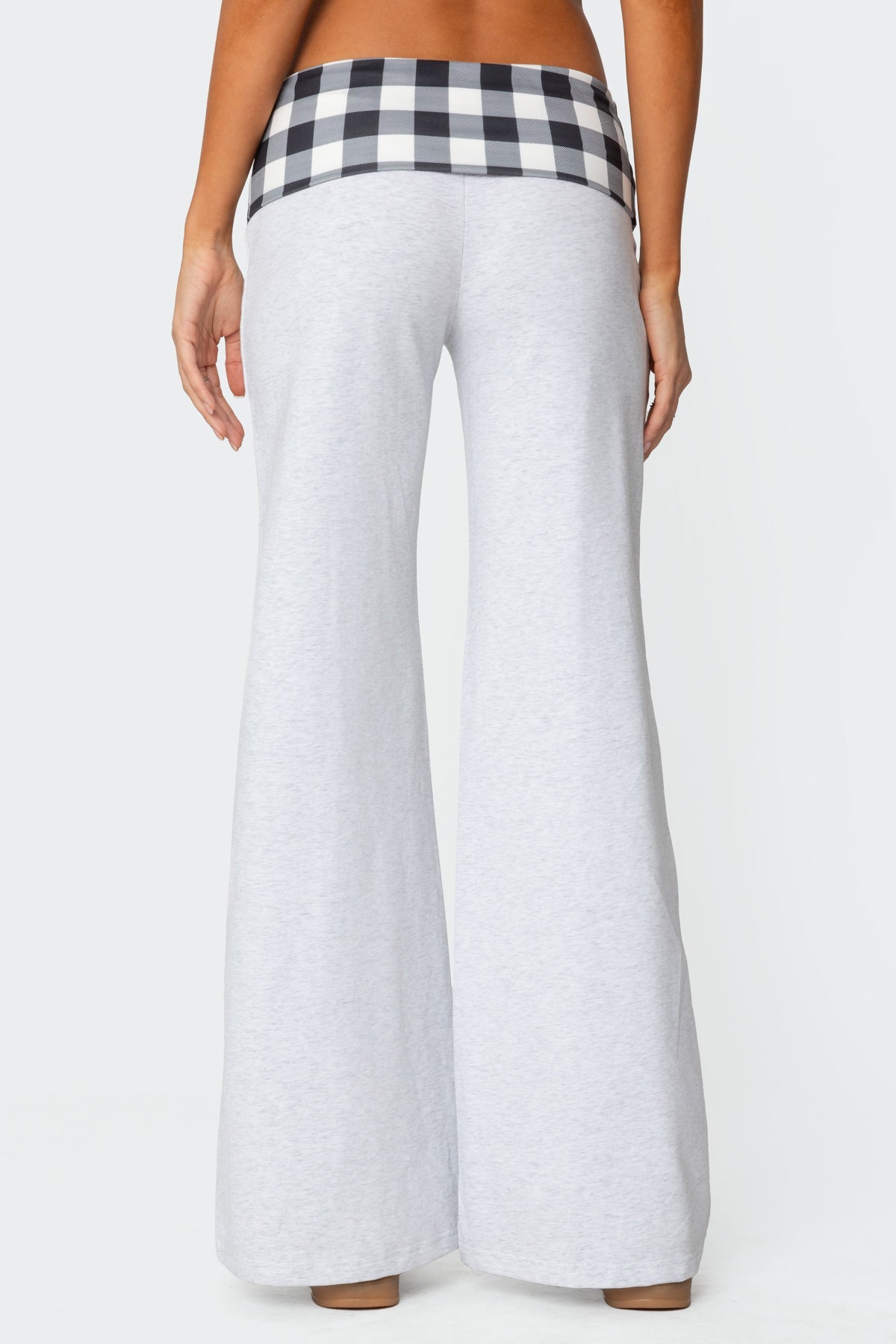 Beth Gingham Fold Over Trousers