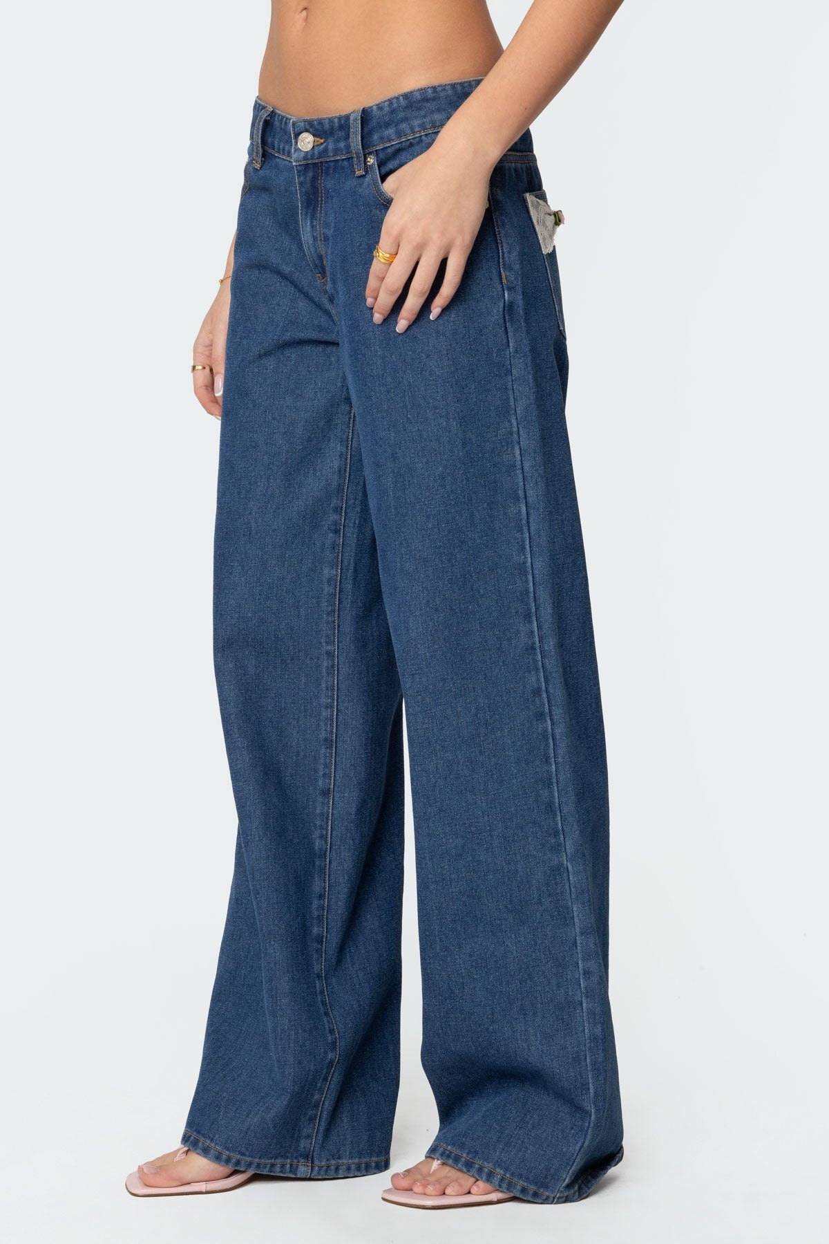 Lacey Pocket Low Rise Baggy Jeans