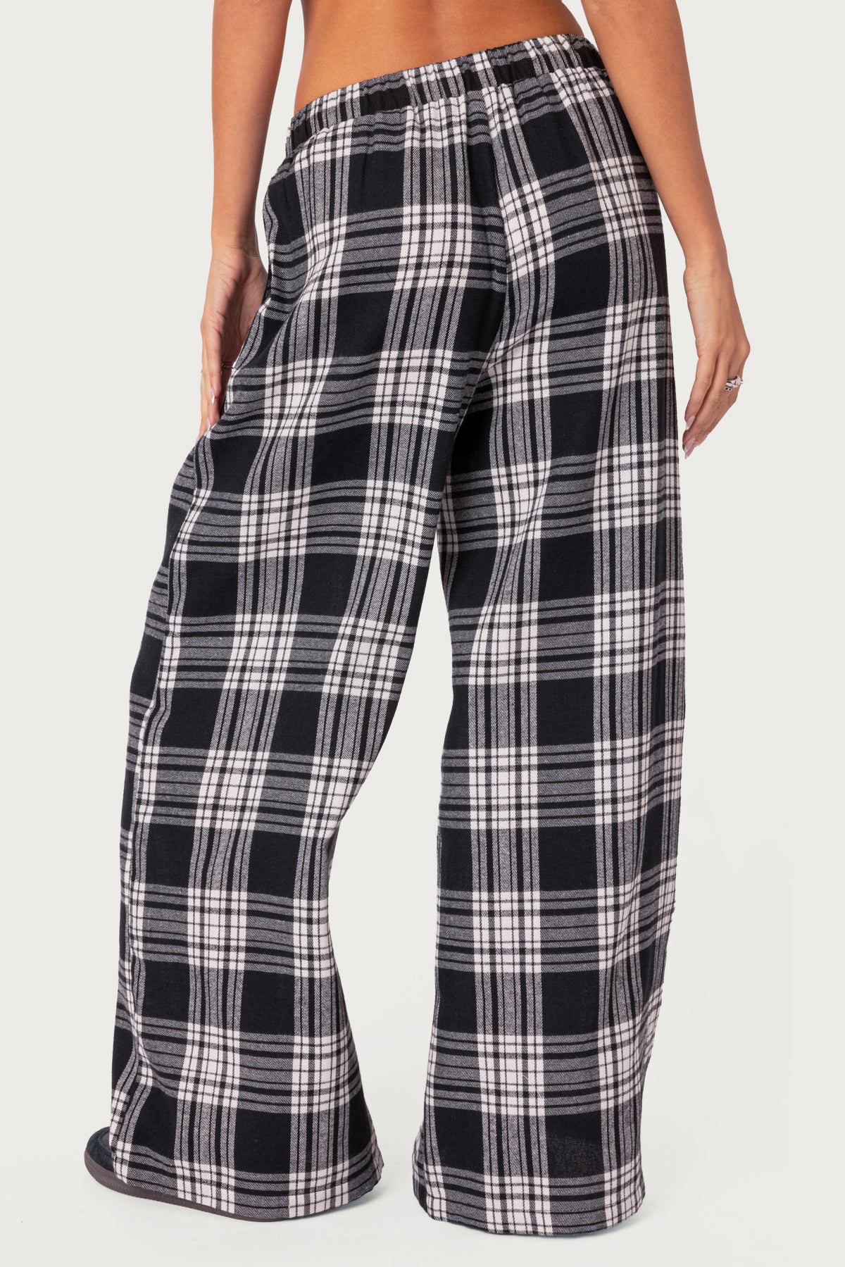Lounge Around Plaid Wide Leg Trousers