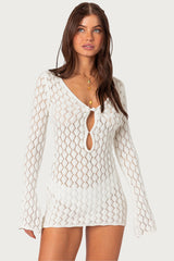 Brie Cut Out Crochet Mini Dress