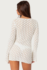 Brie Cut Out Crochet Mini Dress