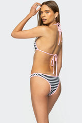 Jayla Striped Triangle Bikini Top