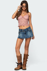 Floral Textured Lace Tank Top