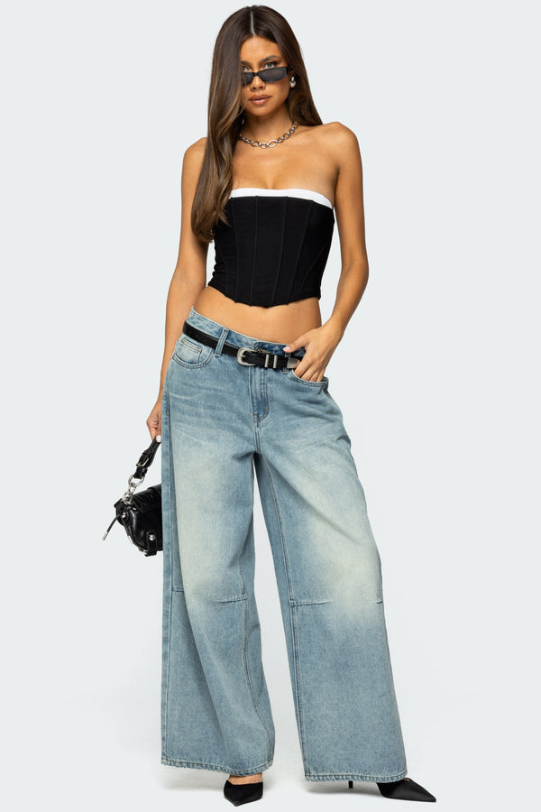 Ryla Contrast Layered Mesh Corset