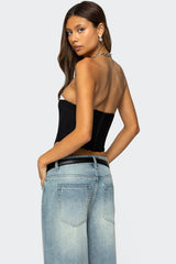 Ryla Contrast Layered Mesh Corset