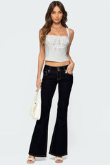 Dulcie Dotted Cotton Bustier Top