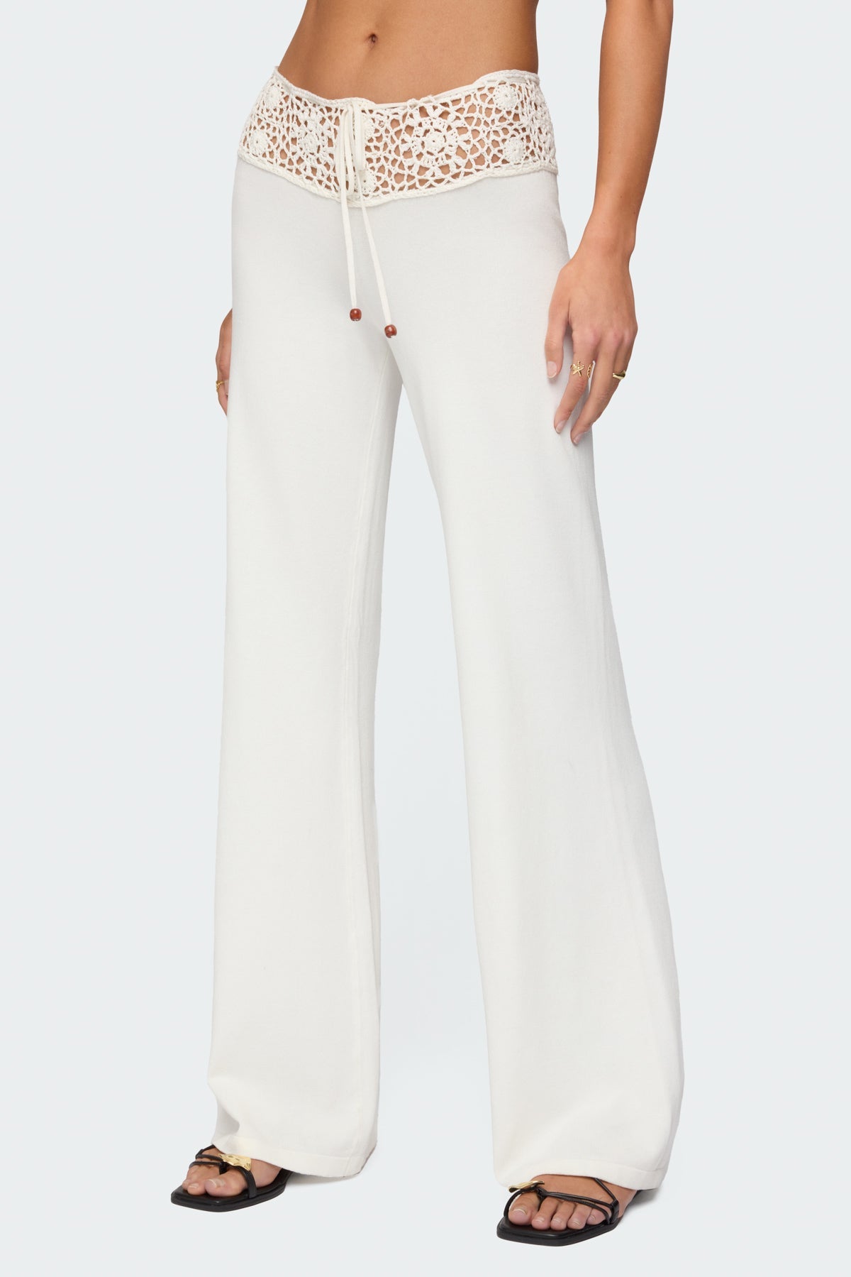 Kirsty Crochet Waist Knit Trousers
