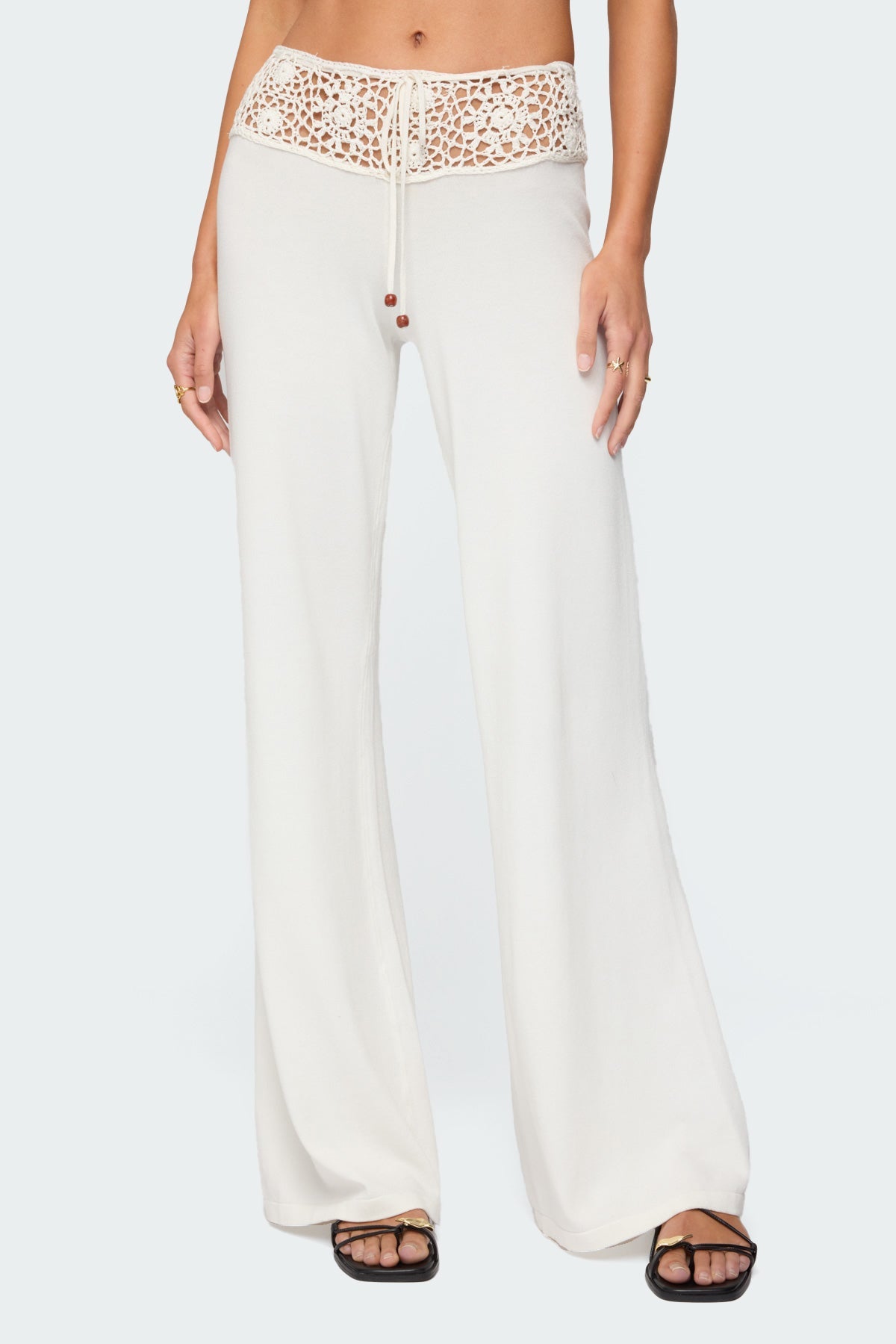 Kirsty Crochet Waist Knit Trousers