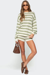 Amaris Oversized Striped Knit Sweater