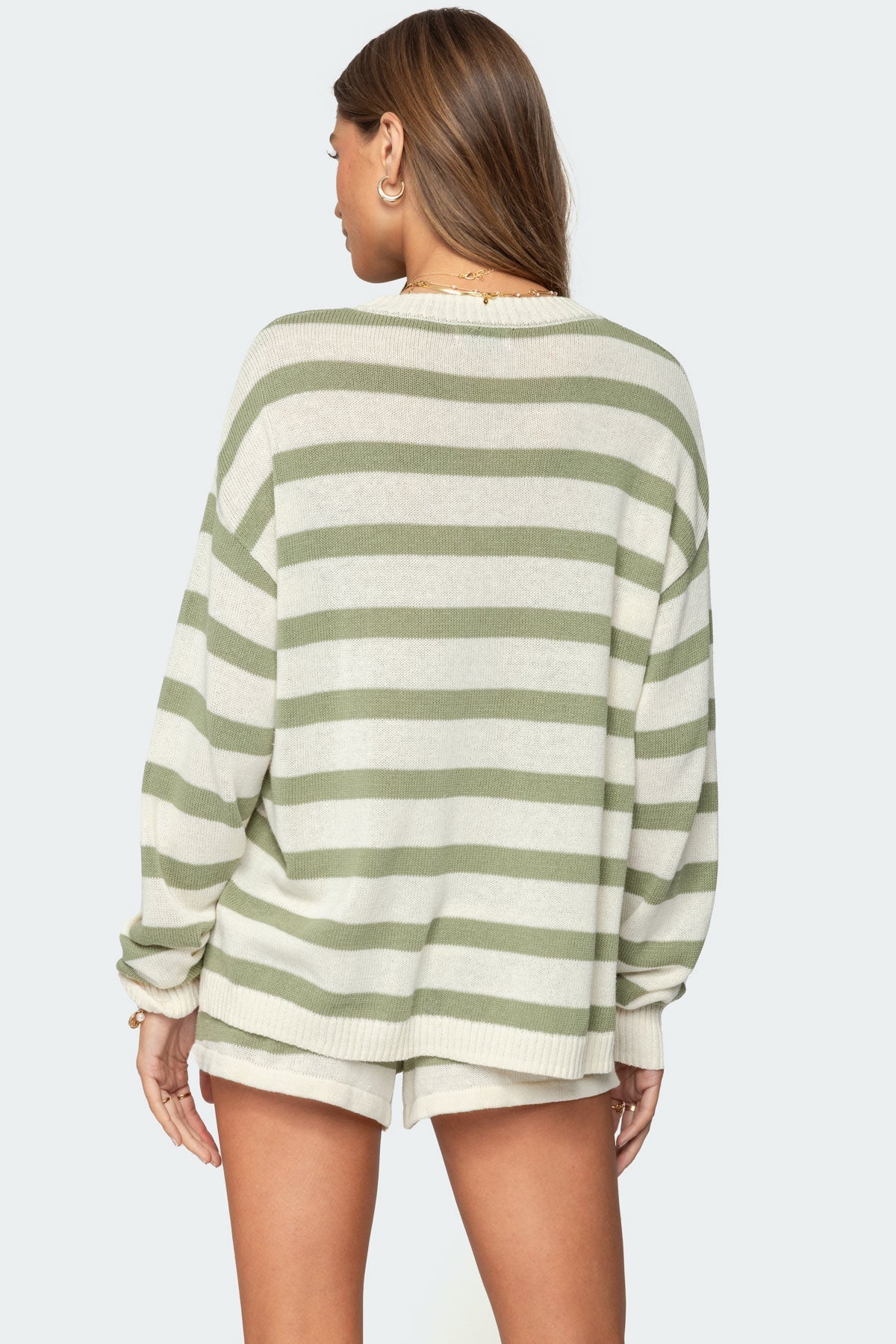 Amaris Oversized Striped Knit Sweater