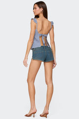 Jenson Backless Gingham Top