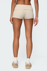 Kodi Striped Fold Over Shorts