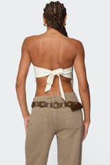 Stud & Tassel Handkerchief Top