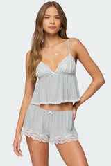 Diara Lacey Babydoll Tank Top