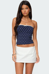 Built In Bra Polka Dot Top