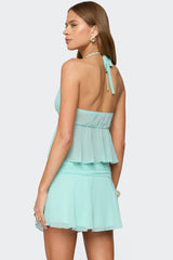 Sea Star Chiffon Split Front Top