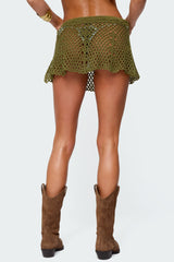 Mabelle Crochet Mini Skirt