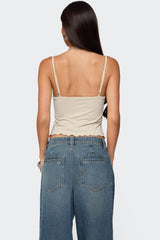 Landon Drawstring Split Front Top